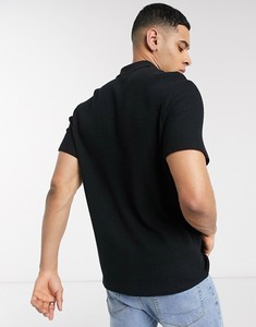 Polo deportivo personalizado para hombre, camiseta con media cremallera, color negro, con tu logotipo, venta al por mayor - Product Image 4