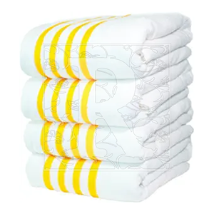 Vente en gros de cabane de piscine en coton sublimé numérique personnalisé Serviette de plage à rayures à séchage rapide et sans sable Logo rayé imprimé à usage domestique - Product Image 6