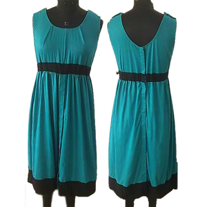 Robe de maternité à motifs floraux de haute qualité avec boutons à l'avant et à l'arrière en coton organique rayonne viscose spandex - Product Image 1