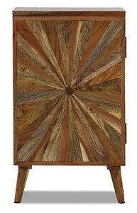 Meubles design de la collection moderne Côté lit à porte simple en bois massif, table de nuit - Product Image 2