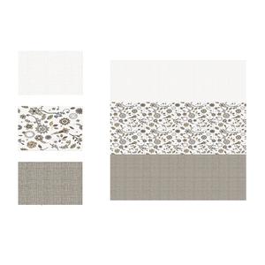 Carreaux muraux en céramique décoratifs couleur grise avec motif floral 300x450mm - Product Image 1