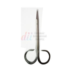 IRIS Ribbon Styel Mango Ojo Tijera Recto/Curvo 4 "(10 Cm) /Acero Inoxidable - Product Image 4