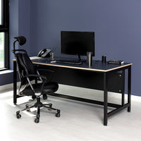 Bureau d'ordinateur moderne pour la maison, robuste, en métal, pour ordinateur portable, PC, jeux, avec plateau en verre trempé rouge, noir, hauteur réglable, 3 niveaux, meubles