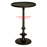 Table d'appoint de luxe en aluminium avec finition or antique, design branche d'arbre, plateau en verre, hauteur réglable, taille personnalisable disponible, mobilier de maison