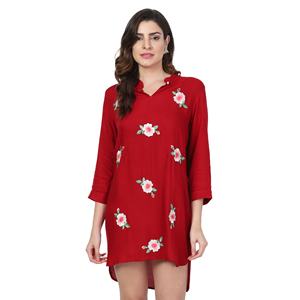 100% cotone Vintage Casual <span class=keywords><strong>Chic</strong></span> <span class=keywords><strong>Boho</strong></span> raso floreale in pizzo ricamato tessuto a bottone naturale lavabile tre quarti Mini abito - Product Image 1