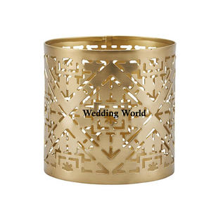 Gold Finished Metal <b>Tealight</b> Holder Premium Quality Handmade Candle Holder Classic Stylish Wholesale Metal Votive Holder - Product Image 1