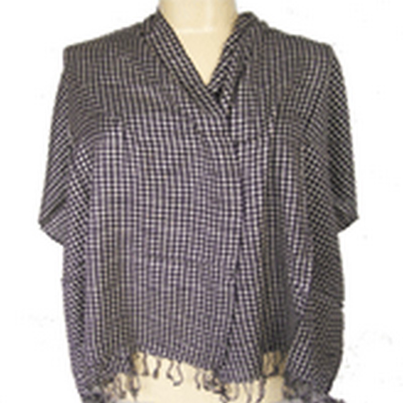SMALL HOUNDSTOOTH VISCOSE SCARF /LONG SCARF