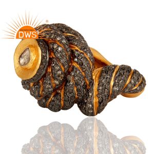 Anneaux en argent Sterling, design naturel, fait à la main, diamant de haute qualité, nouveauté 2020 - Product Image 3