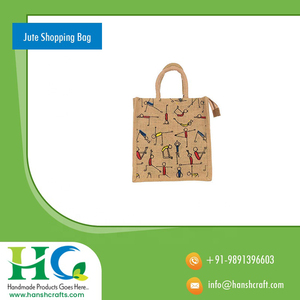Best Quality Handmade Jute Bag Decorative Multipurpose <b>Lunch</b> Bag with Zip Trending Design by Indian Supplier for Promotions - Product Image 4