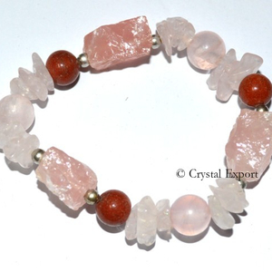 Get Online Rose Quartz Fashion <b>Bracelets</b> : Rose Quartz Fashion <b>Bracelets</b> for Sale - Product Image 1