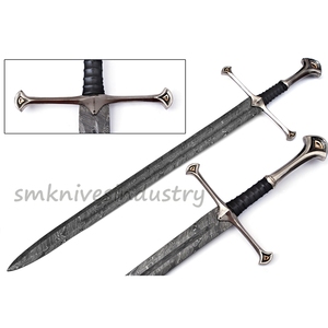 Espada de El Señor de los Anillos, Hermosa Espada de Batalla de un Solo Lado con Recubrimiento de Damasco y Funda (Smk1955) - Product Image 2