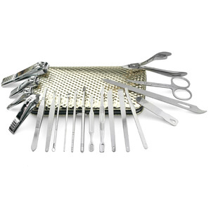 Juego de Manicura y Pedicura de 19 Piezas de Acero Inoxidable con Herramientas Duraderas en Estuche de PU <span class=keywords><strong>FLYHIGH</strong></span> FH107 para Regalo y Uso en Salón - Product Image 3