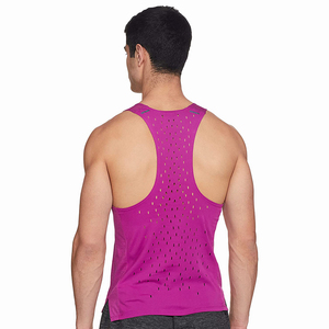 Men's Fitness Wear <b>Singlets</b> Crew Neck Sleeveless Sublimation Printed Polyester Knitted Breathable Quick Dry Customized Design - Product Image 4