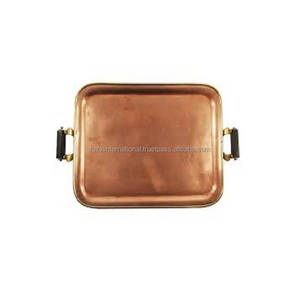 Bandeja de Servir Decorativa de Cobre con Forma Ovalada y Acabado Pulido, Apta para Lavavajillas y Microondas, para Restaurantes y Uso Doméstico - Product Image 6