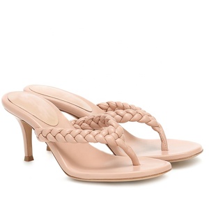 Sandali <span class=keywords><strong>Intrecciati</strong></span> da Donna Taglia Grande 2020, Ciabatte con Tacco Alto, Infradito Intrecciate - Product Image 2