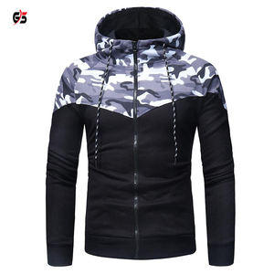 Survêtement pour homme Camouflage en coton polaire, Sweat-shirt avec fermeture éclair, ensemble OEM à manches longues, pour joggeurs, hiver, - Product Image 2