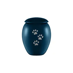 Extraodianry Eggshell Mosaic Dog Paw Pet Urn Create By Artisans From The Most Famous Traditional Lacquer Village In Viet Nam