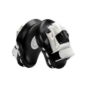 Almohadilla de enfoque de boxeo de cuero artificial para entrenamiento mma, diseño con tu propio logotipo curvo personalizado, precio al por mayor - Product Image 1