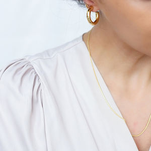 Pendientes de aro minimalistas de 26 mm hechos a mano, joyería de plata de ley 925 hecha a mano turca, hecha a mano en Turquía - Product Image 4