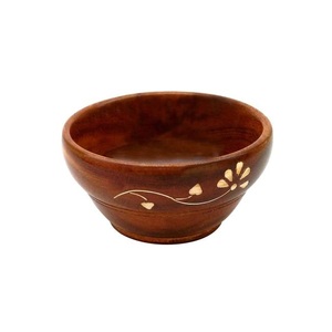 Top Trending Home Hoteles y restaurantes Utensilios Tazón de madera de acacia Forma personalizada Tazón de servir de fruta blanca Utensilios de cocina - Product Image 1