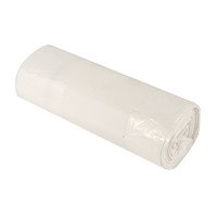 Bolsa de basura de alta resistencia, tamaño personalizado, desechable, con fuelles laterales, para contenedor de pedal, ecológica, reciclable, de HDPE, con sellado estrella en relieve y termosellado