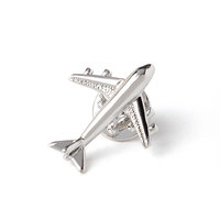 Badge personnalisé en métal, souvenir, pilote de ligne, modèle d'avion doré