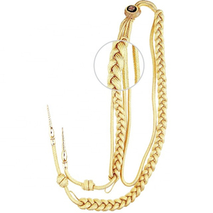 Usine Tactique Or Principaux Officiers Aiguillette Robe De Cérémonie Épaule Cordon pour Fanfare Uniforme - Product Image 4