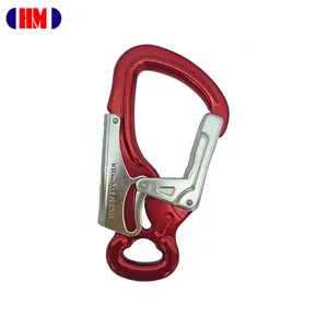 A723 25kN Penguncian Aluminium Besar Keylock Aksi Ganda Carabiner