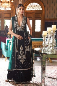 New-- Stylish---Long-Kurta with Lehenga--Dress for Party-wear-dress with beautiful applique work for Party/ Wedding =2021... - Product Image 2