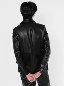 Veste à fermeture à glissière unisexe, tenue décontractée, en véritable peau d'agneau, en noir, à la mode, disponible en toutes les couleurs, fabriqué au Pakistan, nouveau - Product Image 2