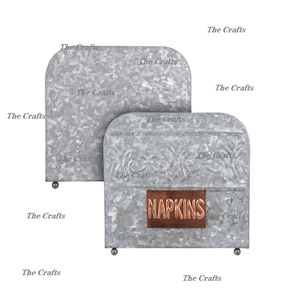 Ensemble de trois porte-serviettes de forme carrée porte-mouchoir galvanisé de qualité supérieure pour une utilisation de table de mariage - Product Image 4