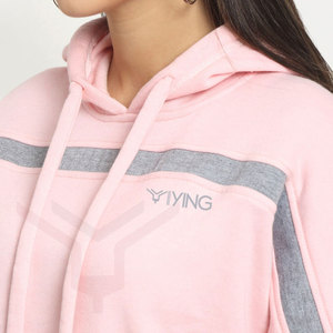 Wholesale Winter Cotton Polyester Crop <b>Top</b> Hoodie Oversized Long Sleeve Casual Women Crop <b>Top</b> Hoodie - Product Image 6
