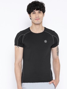 เสื้อยืดรัดกล้ามเนื้อคอกลมสำหรับผู้ชาย,เสื้อยืดรัดกล้ามเนื้อสีดำล้วนแห้งเร็วระบายอากาศได้ดีตามสั่ง - Product Image 4