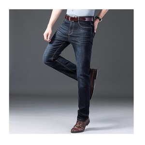 Vente à chaud de jeans de couleur unie pour hommes boutonnés à la taille haute à la mode de différentes tailles et longueurs à vendre - Product Image 2