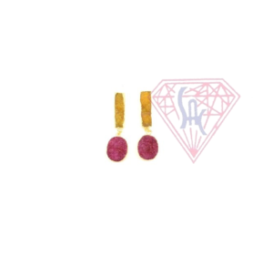 New Design Druzy Natural Multi Gemstone Handmade <b>Gold</b> Plated Jewelry Making Fashion Stud Birthstone Boho <b>Earring</b> - Product Image 5