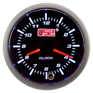 52mm Smoked Lens Electrical Analog Car Clock Gauge Universal 12V Car Clock Gauge