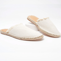 Espadrilles en toile personnalisées à rayures, couleur noire et violette, pour femmes, nouveau modèle