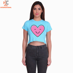 เสื้อครอปท็อปผู้หญิงสั่งทำพิเศษ เสื้อยืดลำลอง ผ้าไม่ยับ ระบายอากาศได้ดี สวมใส่สบาย ขายดี เสื้อครอปท็อปผู้หญิงสำหรับผู้ใหญ่ - Product Image 4