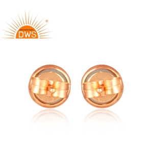 Pendientes de plata de primera ley con piedra lunar para mujer, aretes pequeños, plata esterlina, arcoíris, GEMA, color oro rosa - Product Image 3