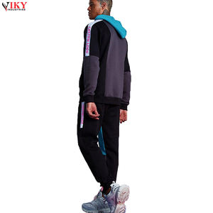 Survêtement coupé et cousu pour hommes Impression et broderie de logo personnalisé Survêtement Slim Fit pour hommes Ensembles de survêtement à capuche - Product Image 2