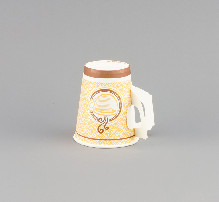 Wholesale Supply Standard Grade Single Wall 9 Oz/ 270 ml Capacity Recyclable Colorful Paper Cups with Handle