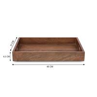 Plateau de service abstrait de grande taille en bois de pin rustique vieilli de haute qualité, couleur miel, résistant au lave-vaisselle et adapté aux aliments