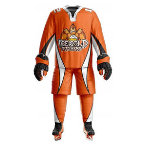 Uniformes de hockey sobre hielo para hombre hechos a medida de alta calidad con logotipo de nombre de equipo de sublimación 100% poliéster servicio OEM - Product Image 1