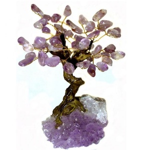 ต้นไม้แห่งชีวิตแอเมทิสต์ธรรมชาติ, ซิทริน, เฮมาไทต์หรือต้นไม้คริสตัลหลายอัญมณีแห่งชีวิตต้นไม้นำโชคฮวงจุ้ยสำหรับตกแต่งของขวัญ - Product Image 2