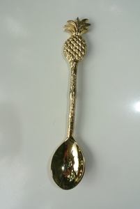 Cuillère décorative en laiton mi-longue, 1 pièce, nouveau look, cuillère à dîner en or faite à la main, cuillère de pêche en or pour meilleures ventes - Product Image 6