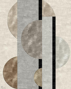 Alfombra de seda de bambú moderna hecha a mano 2023, diseño tibetano, técnica de pila cortada, juego de alfombra de área con patrón abstracto de felpa, sala de estar para el hogar - Product Image 4