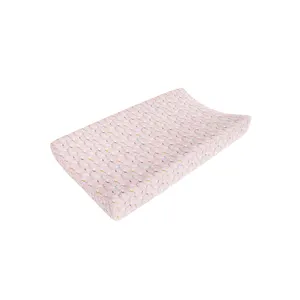 100% coton biologique certifié GOTS, vente en gros, housse de matelas à langer personnalisée pour bébé avec étiquette logo et emballage - Product Image 1