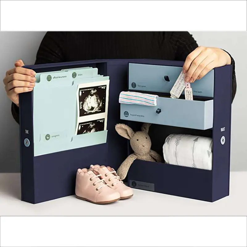 Embalagem de sapatos de natal, caixa de presente para bebê recém-nascido com pasta de arquivo, caixas de papel com alça