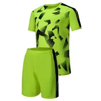 サッカージャージ男性ブランクサッカージャージセットサッカーシャツ男の子サッカーユニフォームサッカーウェア卸売昇華プレーンプリント