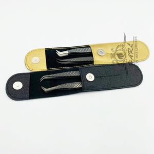 Marque privée Noir mat Isolation à 90 degrés Incurvé Volume russe Ensemble de pinces à cils Fibre de beauté en acier inoxydable - Product Image 5